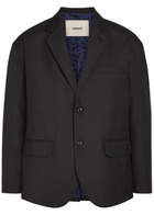 Vowels Wool and Mohair-blend Blazer Black