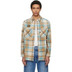 AAPE by A Bathing Ape Blue & Beige Main Long Sleeve Shirt