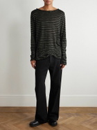 424 - Striped Jersey T-shirt - Black