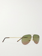 SAINT LAURENT - Rimless Aviator-Style Gold-Tone Sunglasses
