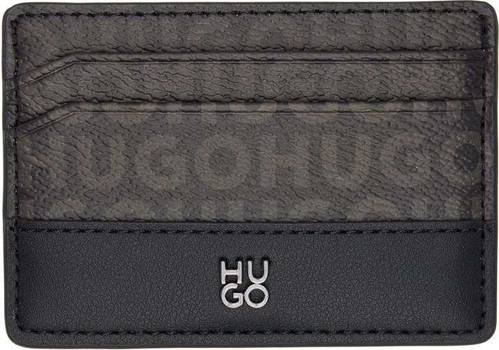Photo: Hugo Black Stacked-Logo Card Holder