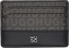 Hugo Black Stacked-Logo Card Holder