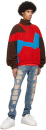 Members of the Rage Brown & Red Striped Sweatshirt