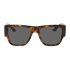 Versace Tortoiseshell Greca Rectangular Sunglasses