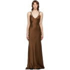 Haider Ackermann Brown Silk Dali Long Dress