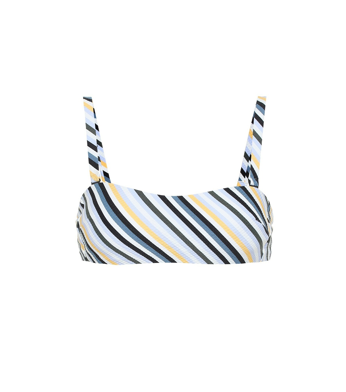 Asceno - Striped wrap bandeau bikini top ASCENO