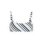 Asceno - Striped wrap bandeau bikini top