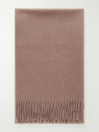Begg & Co - Arran Solid Fringed Brushed-Cashmere Scarf - Brown