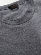 Ermenegildo Zegna - Asymmetric Panelled Cashmere-Blend Sweater - Gray