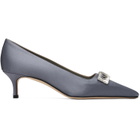 Manolo Blahnik Blue Bottayon Heels
