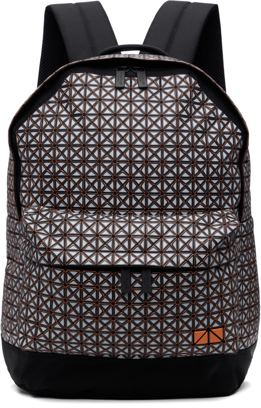 Photo: BAO BAO ISSEY MIYAKE Gray & Orange Rough Backpack