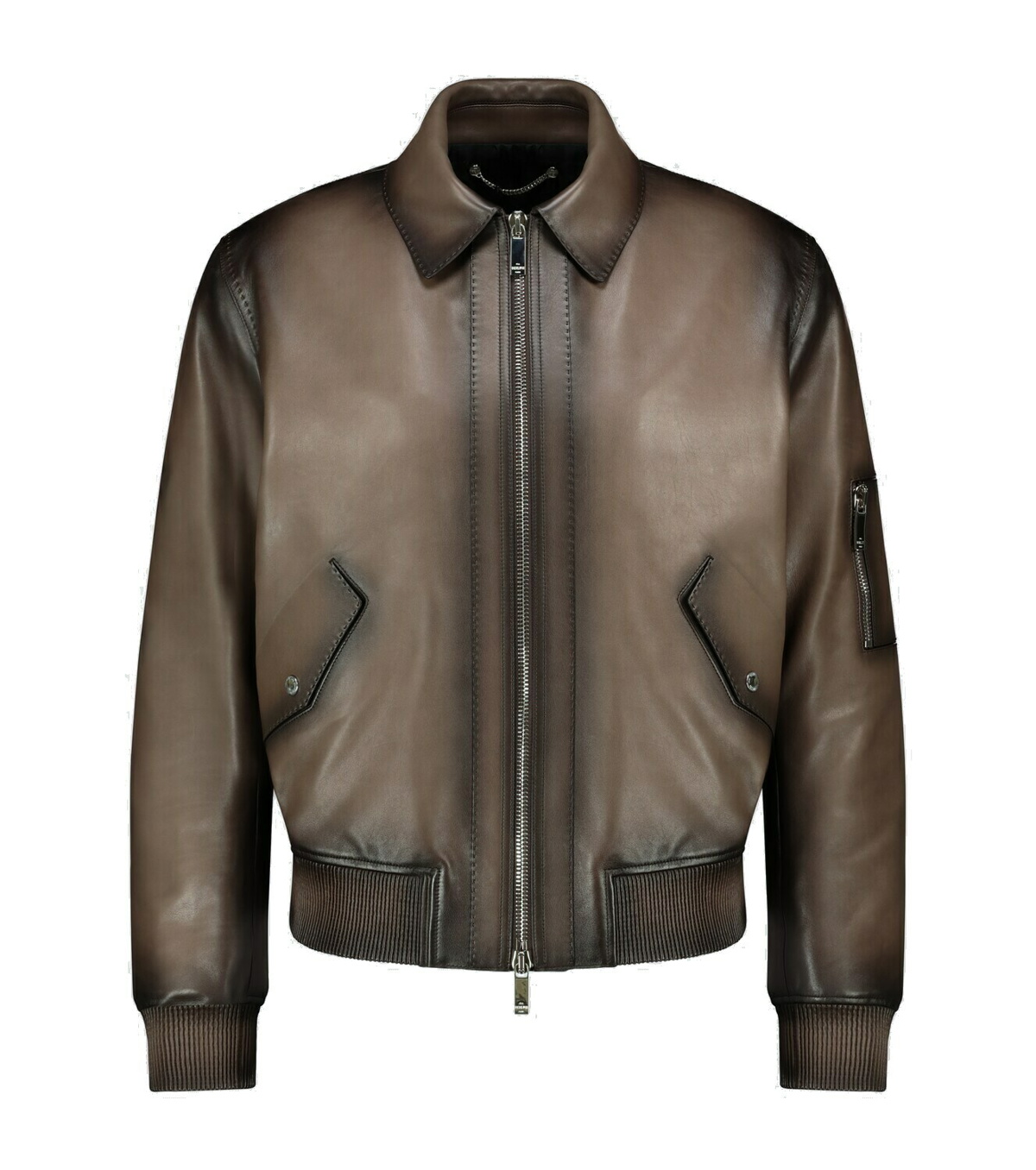 Berluti Leather patina blouson jacket Berluti