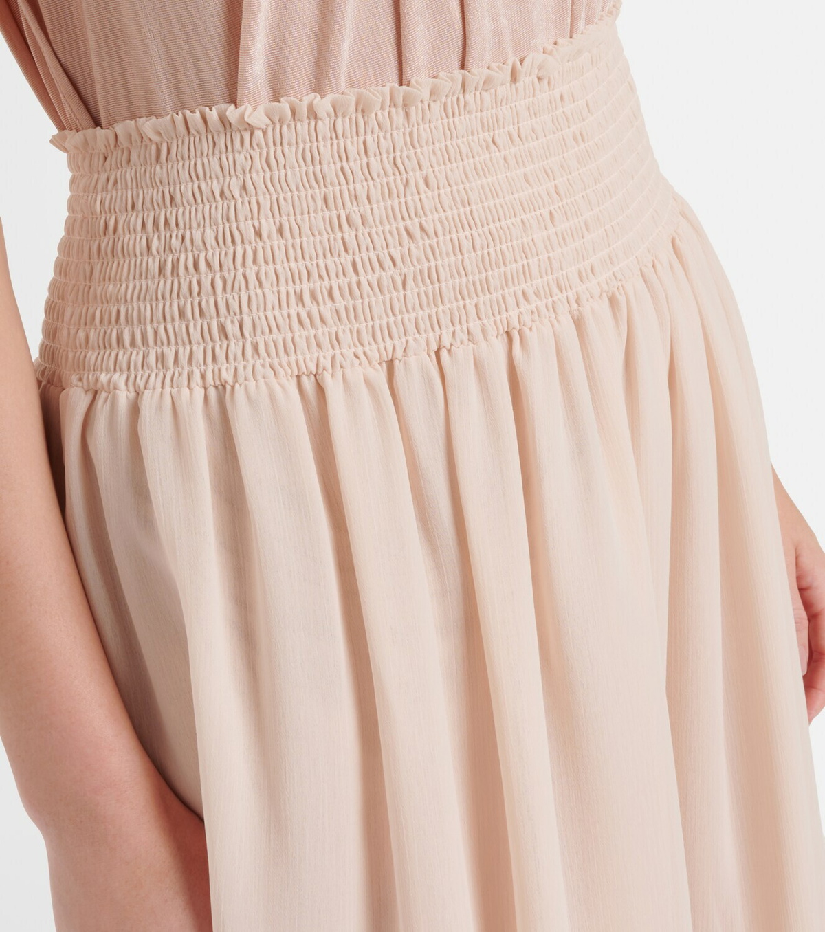 Xu Zhi Gathered chiffon maxi skirt