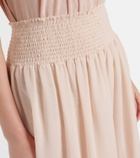 Xu Zhi Gathered chiffon maxi skirt