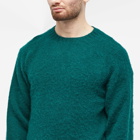 Drake's Men's Brushed Shetland Crew Knit in Forest