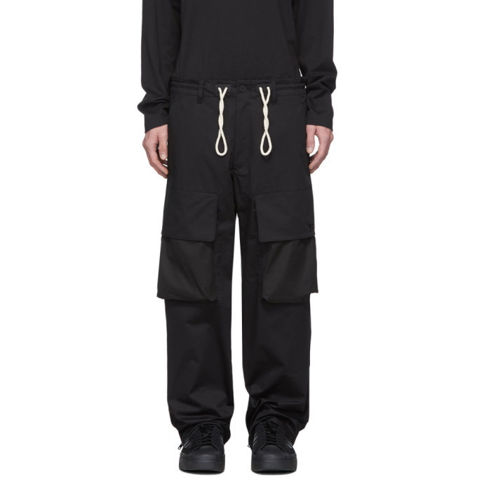 Photo: Y-3 Black Gabardine Cargo Pants