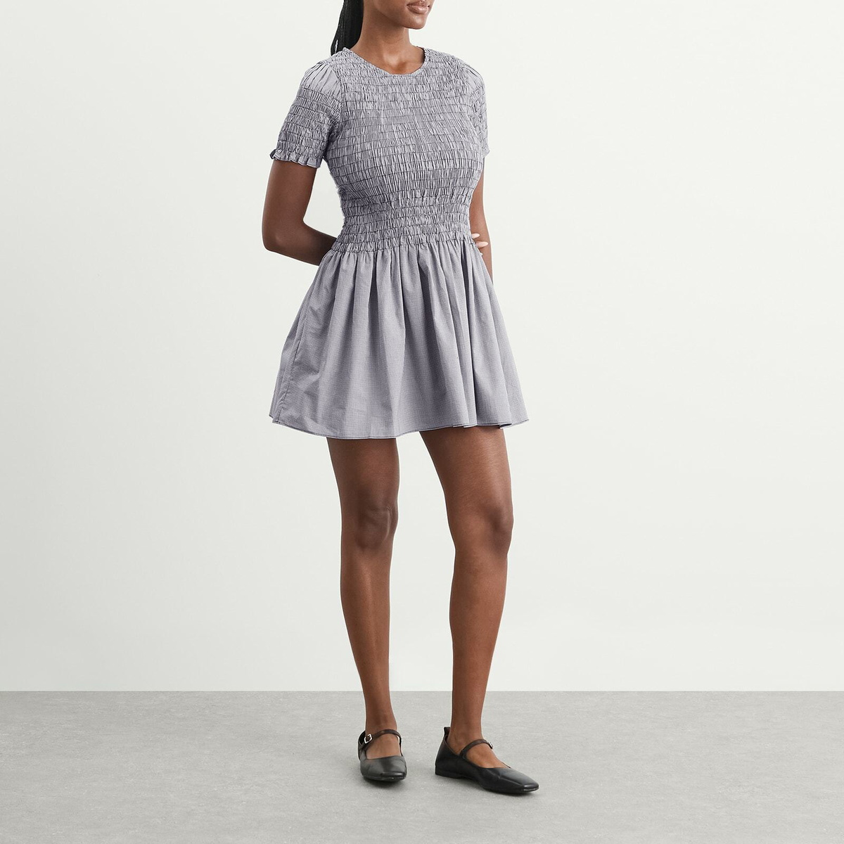 Faithfull The Brand Women's Edda Gingham Mini Dress in Hanne Gingham Vintage Navy