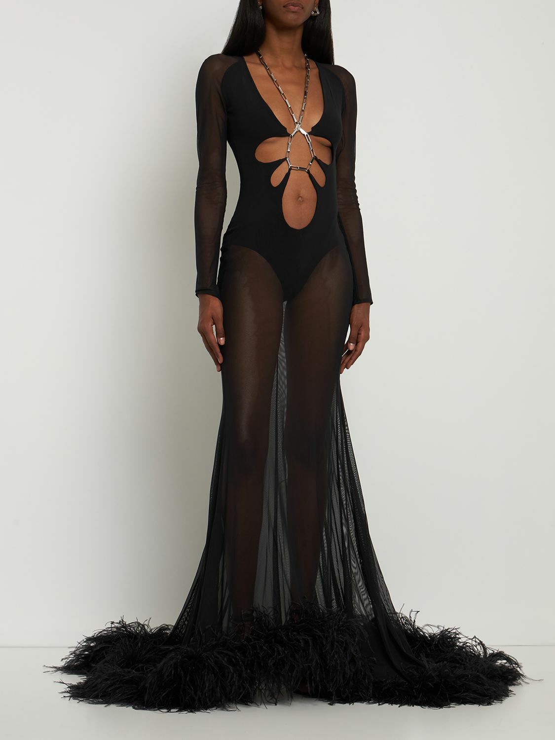 attico cut out dress The Attico Asymmetric cut-out Jersey Dress | Black