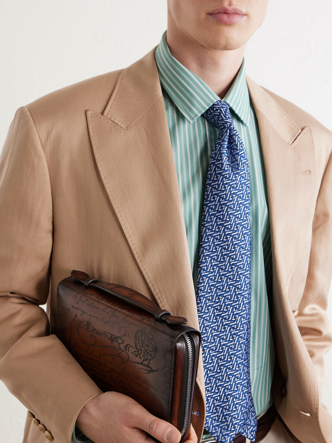 Berluti - Itauba Wide Leather Messenger Bag