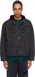 AAPE by A Bathing Ape Black 'AAPE Now' Light Weight Denim Jacket
