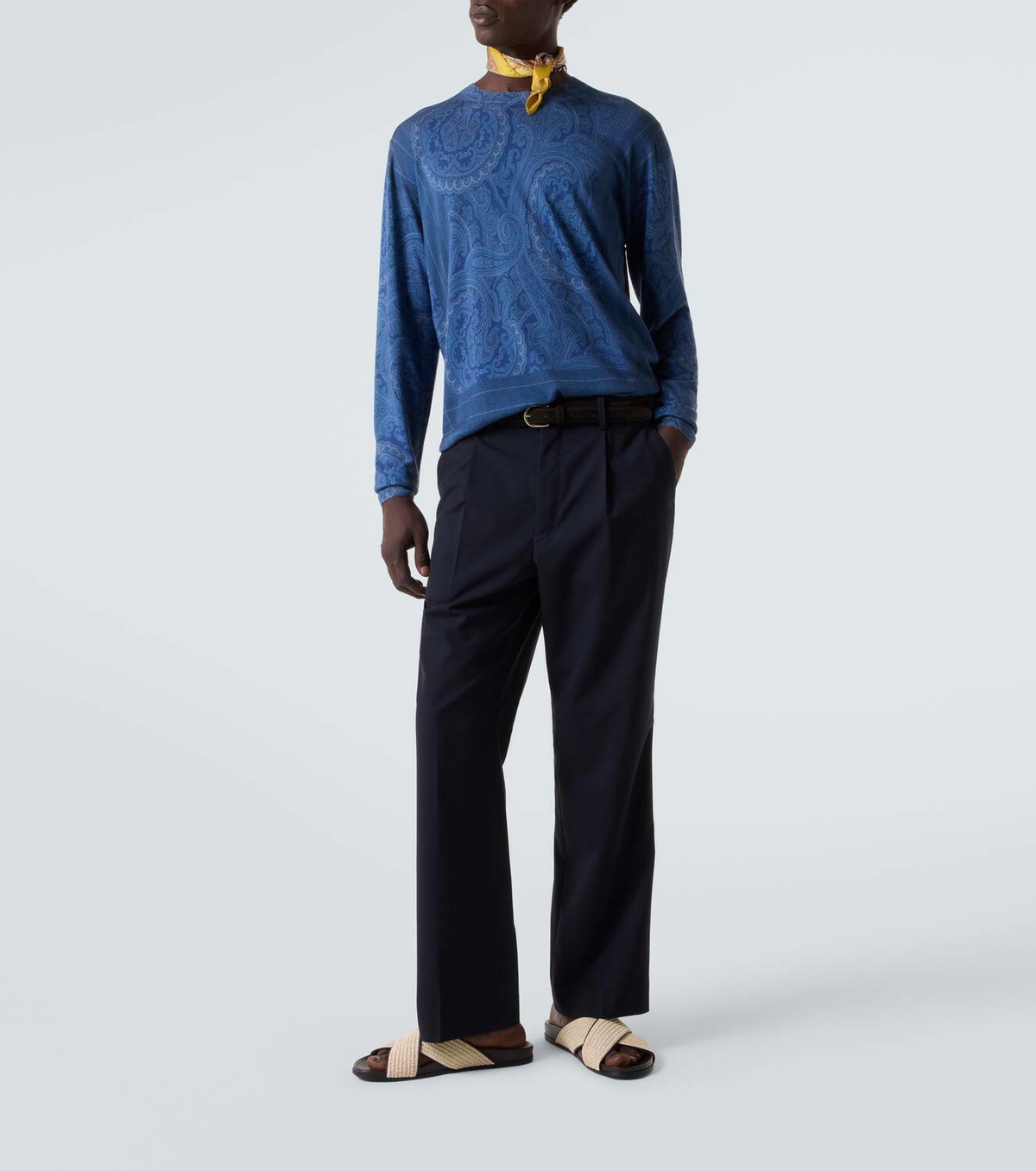 Etro Paisley silk and cashmere sweater