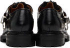 Toga Virilis Black Leather & Faux-Fur Loafers