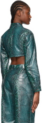J6 Blue Leather Jacket