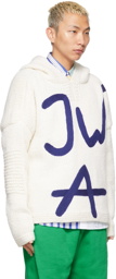 JW Anderson Off-White Wool Chunky 'JWA' Hoodie