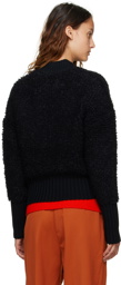 Victoria Beckham Black Zip Sweater