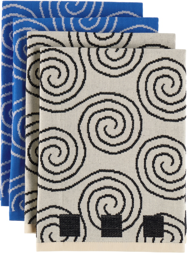 Photo: Dusen Dusen Blue & White Terry Dish Towels, 4 pcs