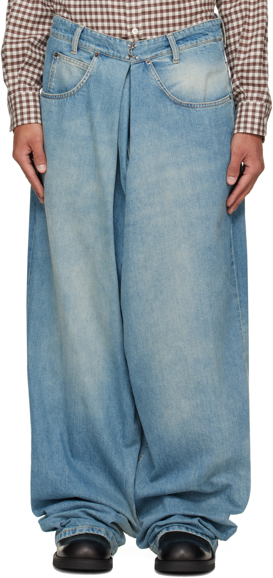 Maison Margiela Blue Wrap Jeans