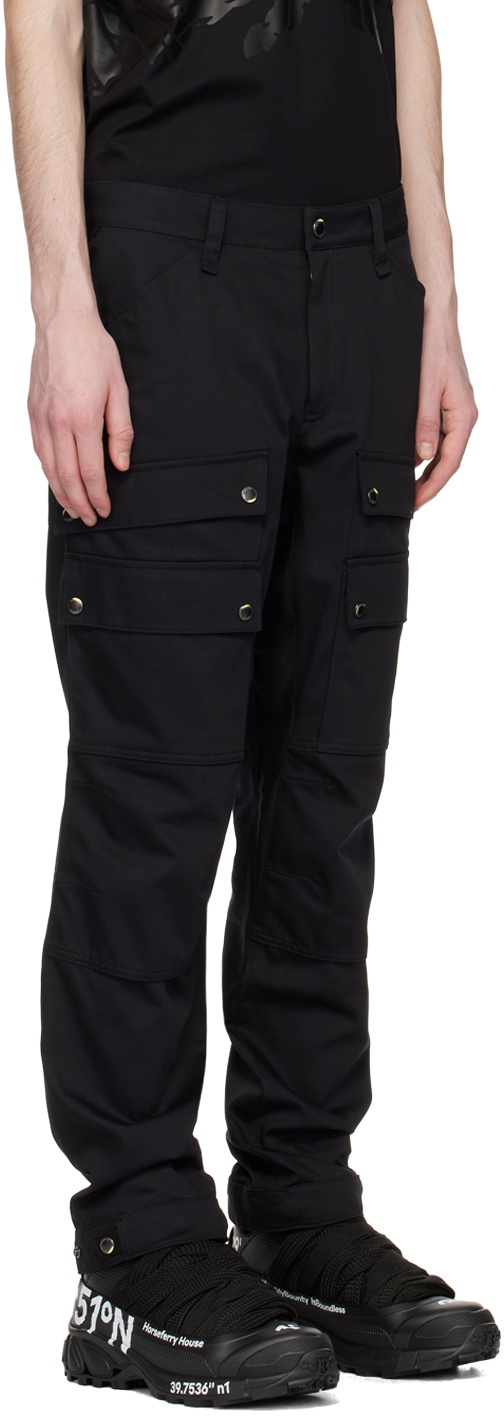 Burberry Black Embroidered Cargo Pants Burberry