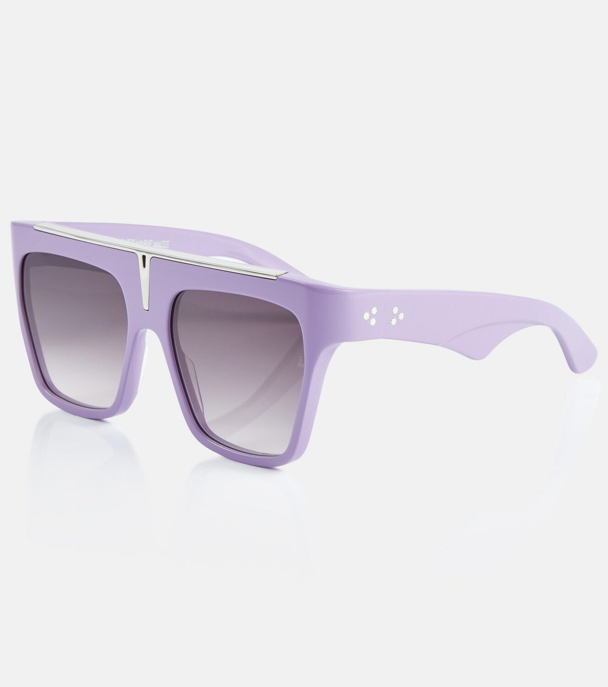 NEW JACQUES MARIE MAGE women\'s selini square sunglasses in white-silver Jacques Marie Mage Selini Oversize Sunglasses - Brown  main image 3