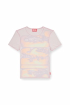 Diesel Slim jersey top with graphic print - Tops - Woman -