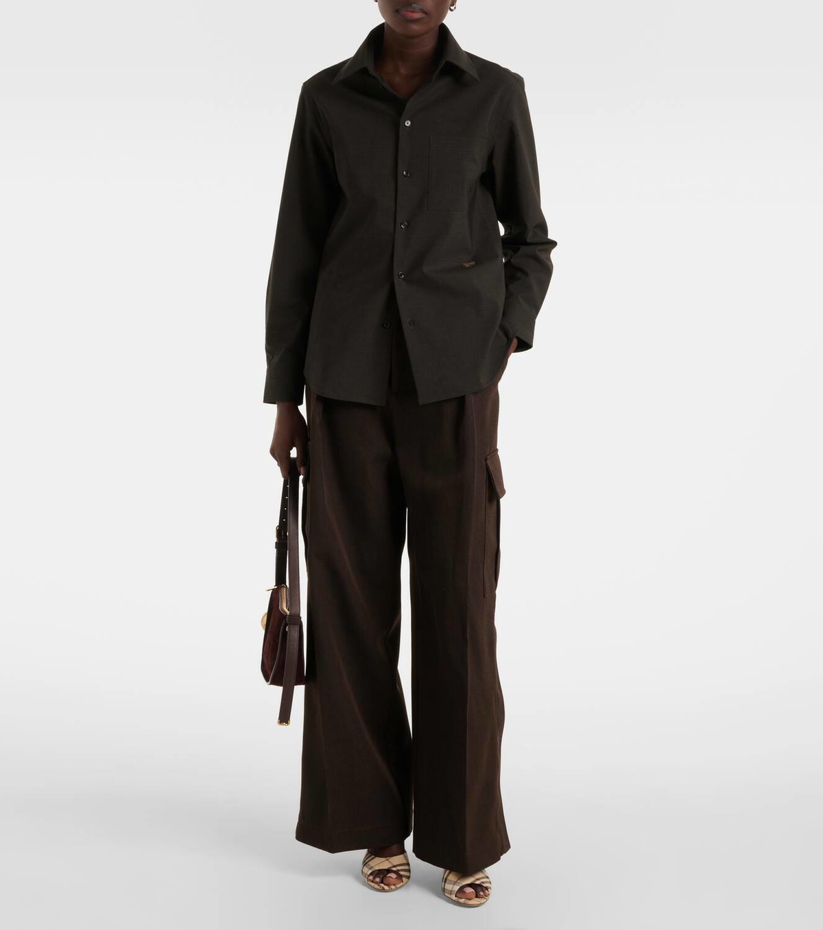 Burberry Burberry Check leather-lined mules