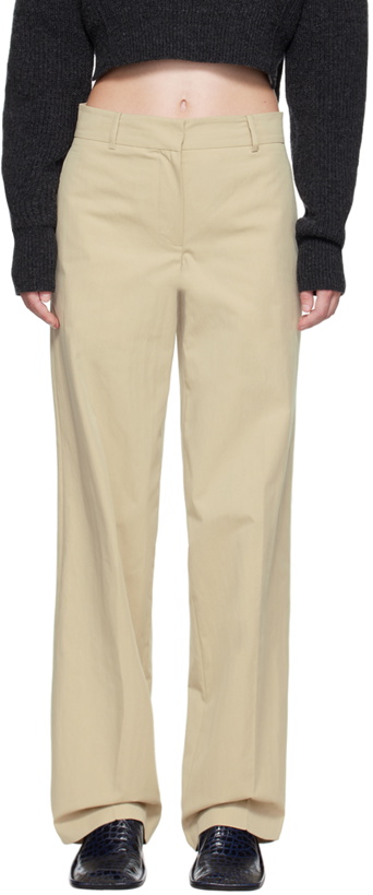 Photo: System Beige Cotton Trousers