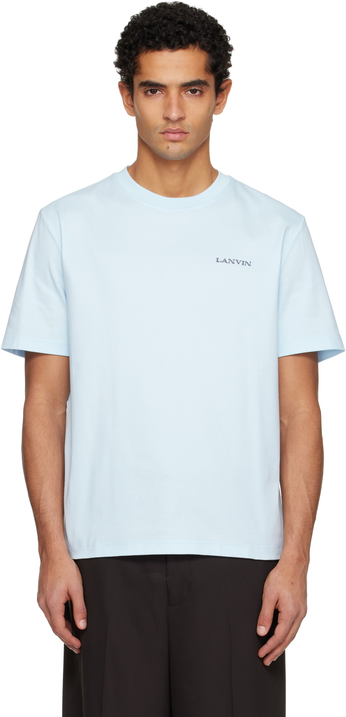 Lanvin White & Yellow Future Edition Print Long Sleeve T-Shirt Lanvin