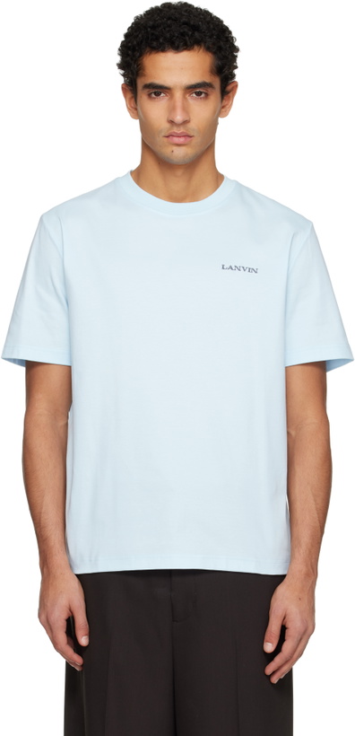 Photo: Lanvin Blue Bouclette Logo T-shirt