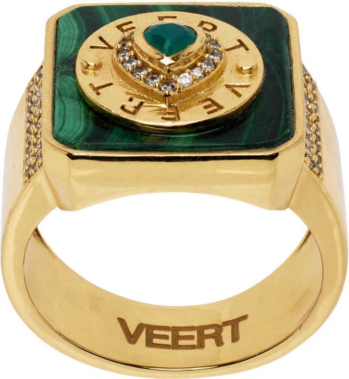 Photo: VEERT Gold & Green Signature Ring