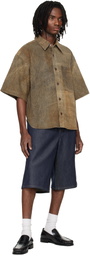 AGOLDE Brown Comfort Stretch Watson Denim Shirt