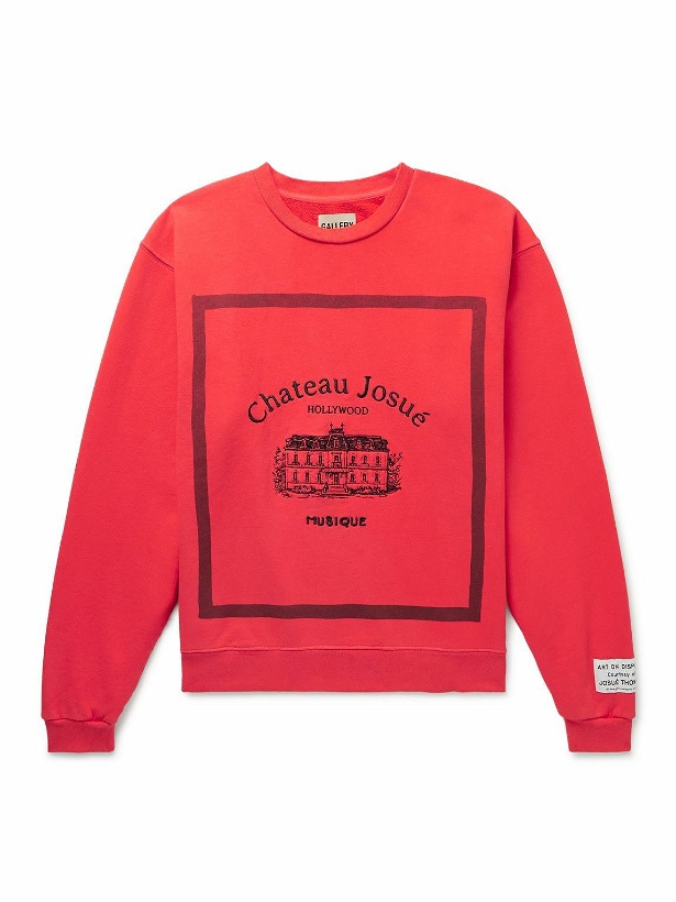 Photo: Gallery Dept. - Musique Embroidered Cotton-Jersey Sweatshirt - Red