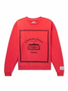 Gallery Dept. - Musique Embroidered Cotton-Jersey Sweatshirt - Red
