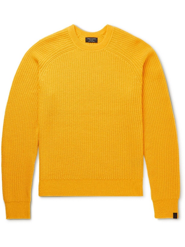Photo: Rag & Bone - Pierce Ribbed Cashmere Sweater - Yellow