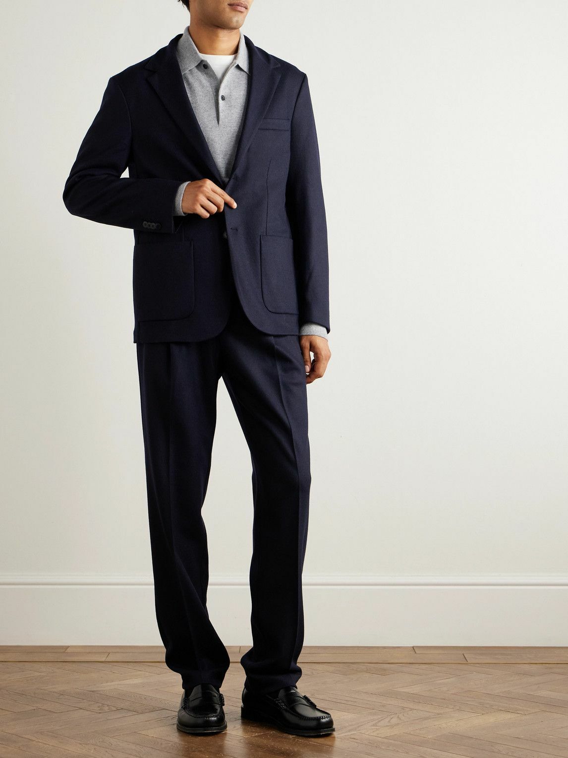 Sunspel - Boiled-Wool Blazer - Blue