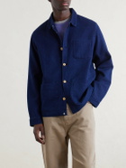 Folk - Assembly Checked Cotton Jacket - Blue