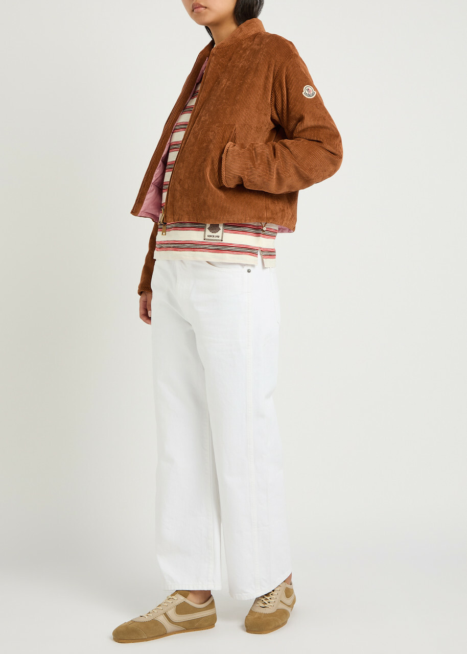 Moncler Blageon Reversible Padded Corduroy Jacket Brown