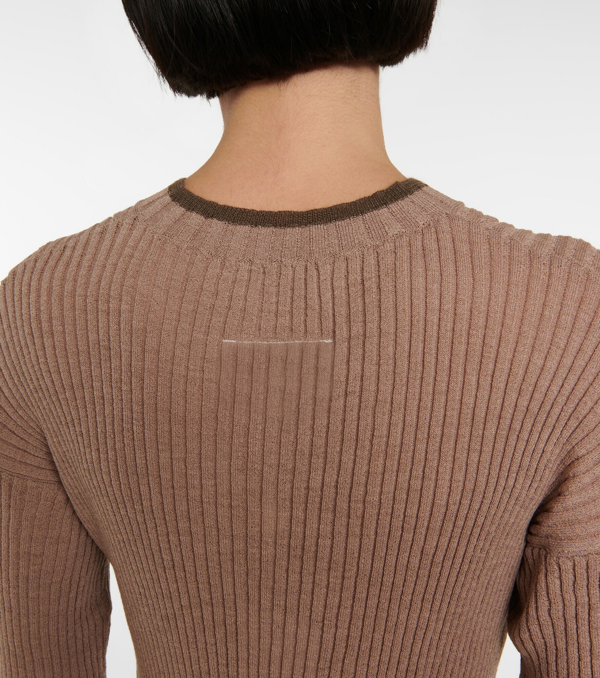 MM6 Maison Margiela - Ribbed-knit wool-blend midi dress MM6 Maison Margiela
