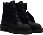 Y's Black Short Padded Boots