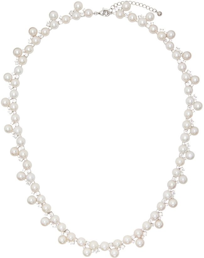 Photo: Hatton Labs White Pearl Diamond Tennis Chain Necklace