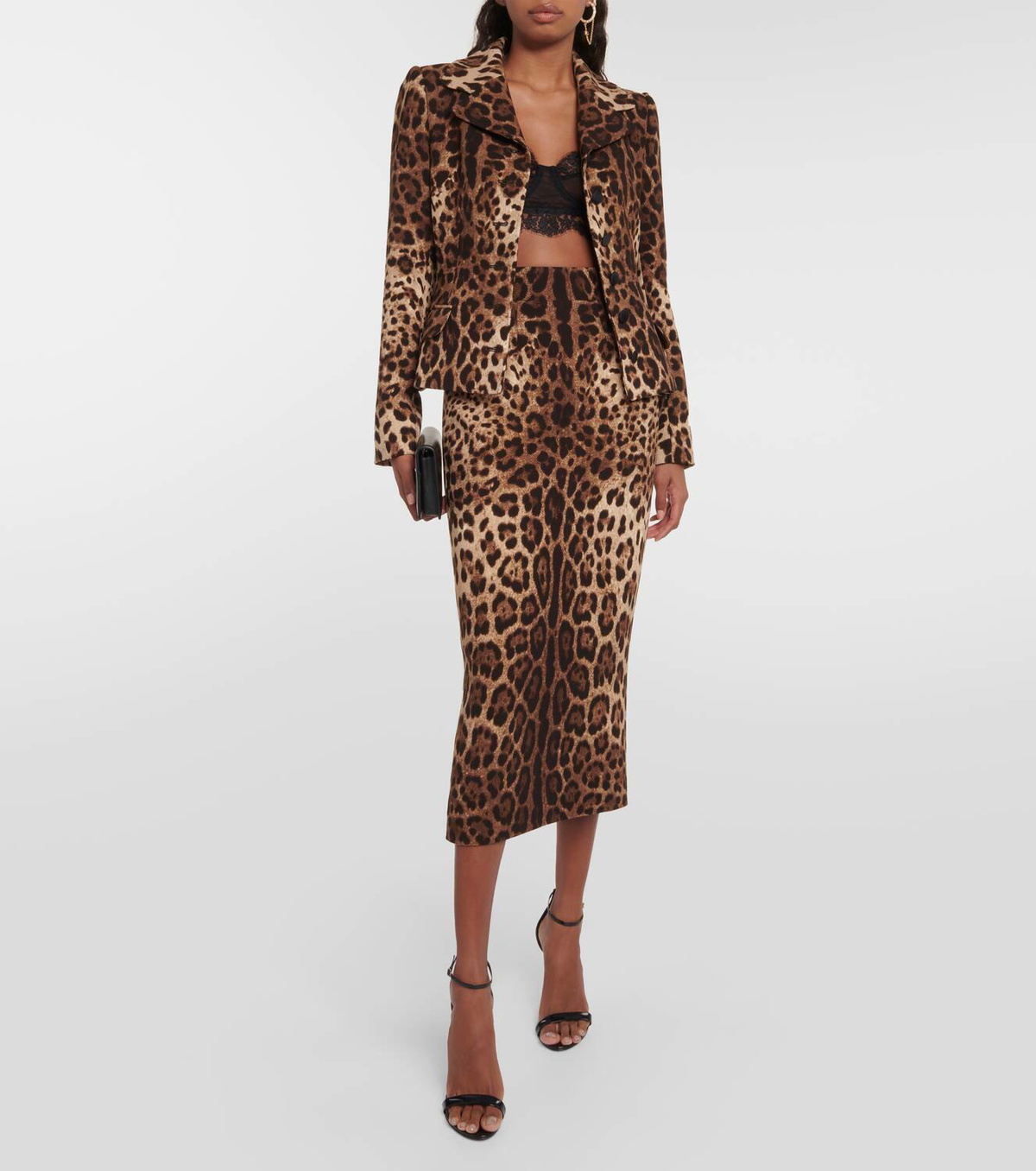 Dolce&Gabbana Leopard-print wool pencil skirt Dolce & Gabbana